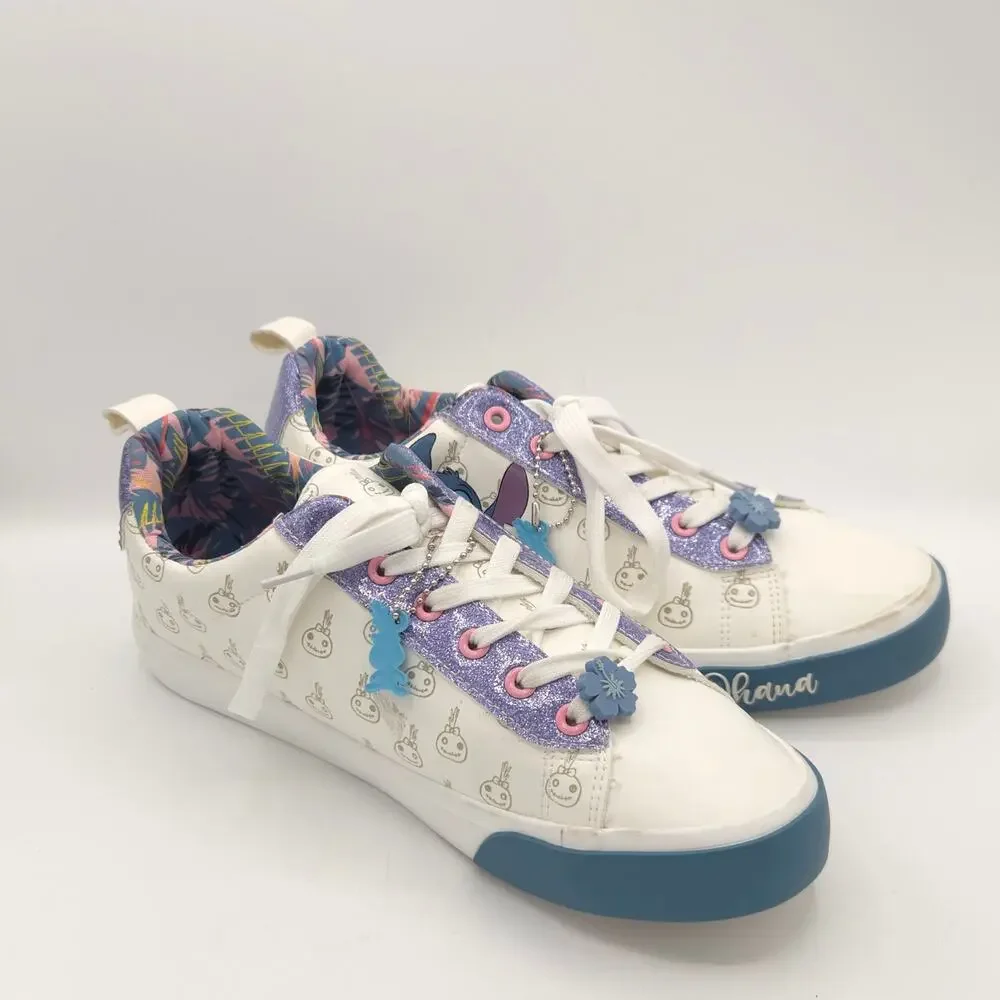 Disney Lilo & Stitch Womes Stitch Low Top Court Sneakers Lace Up Shoe Size 10